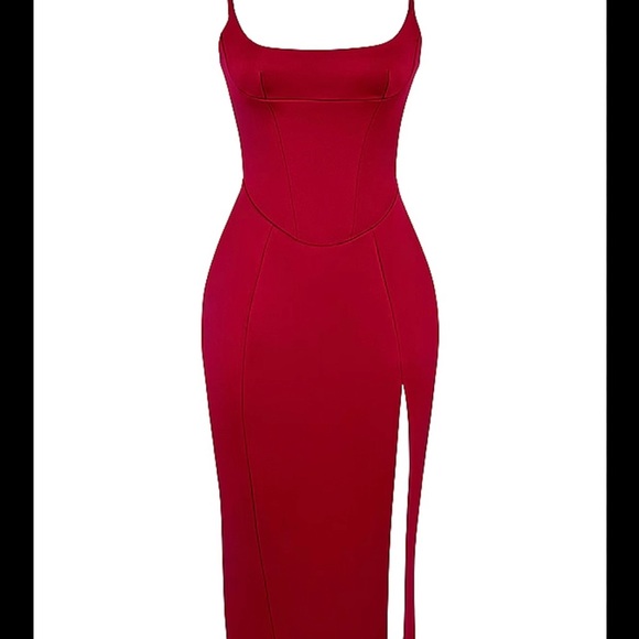 Elegant Red Women's Intimate Dress - Picture 6 of 7